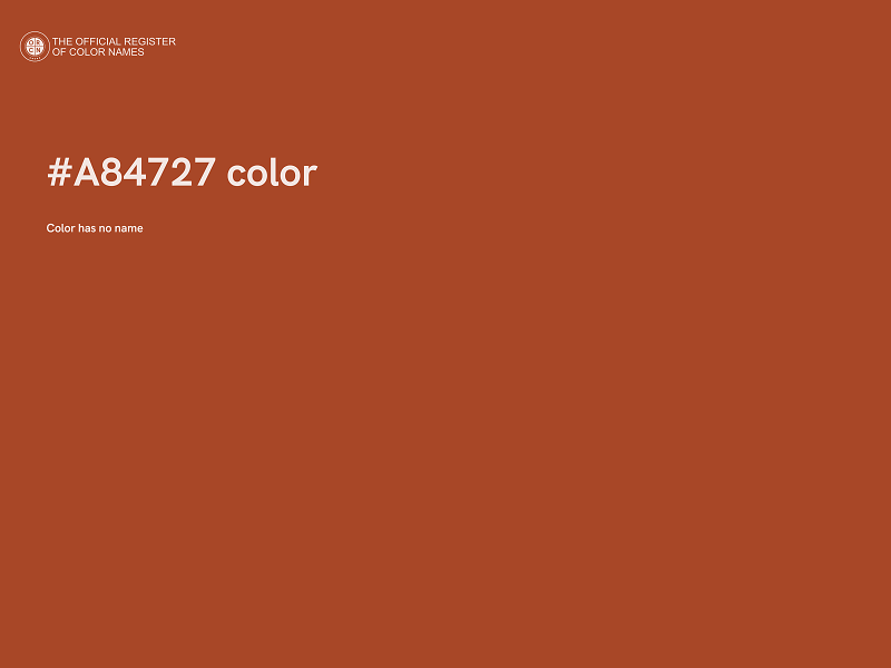 #A84727 color image
