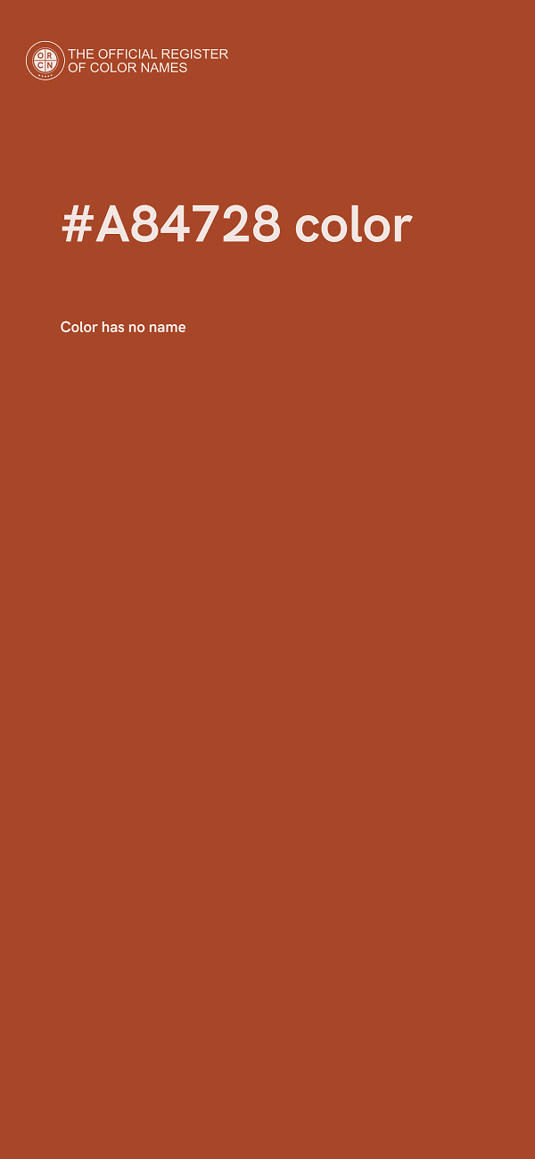 #A84728 color image