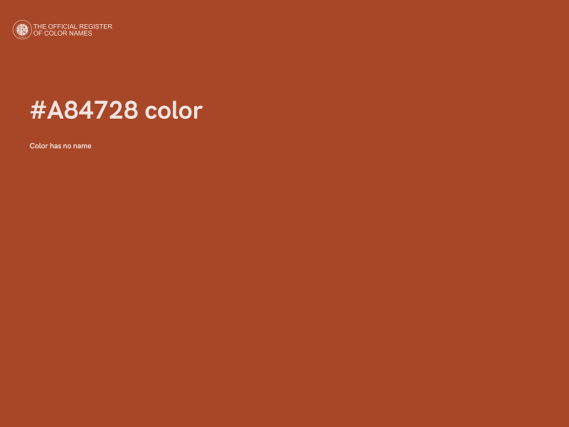#A84728 color image