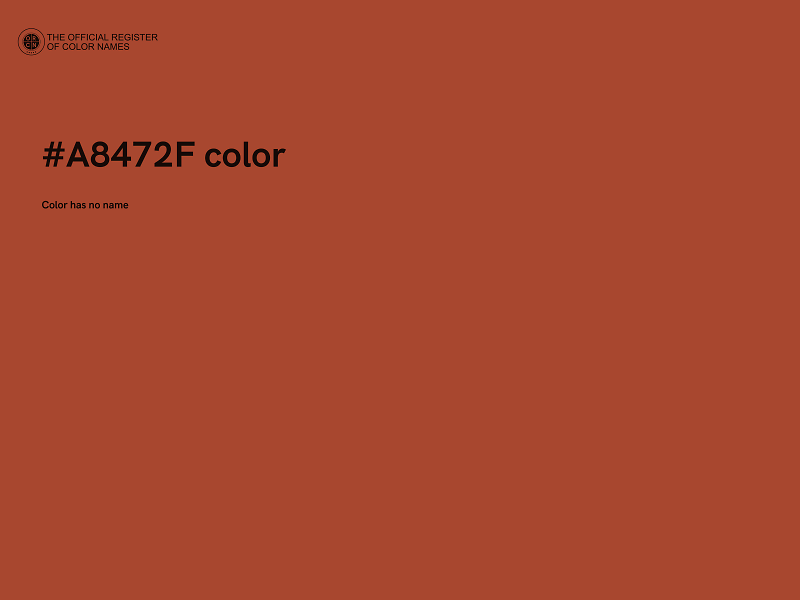 #A8472F color image