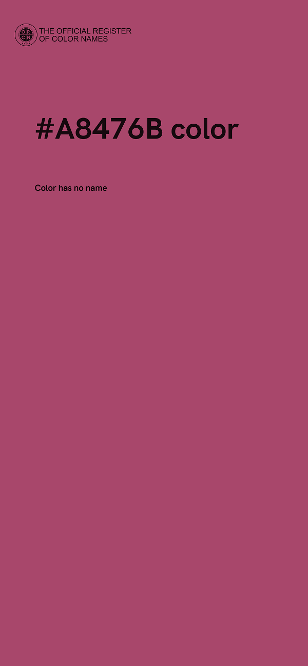#A8476B color image