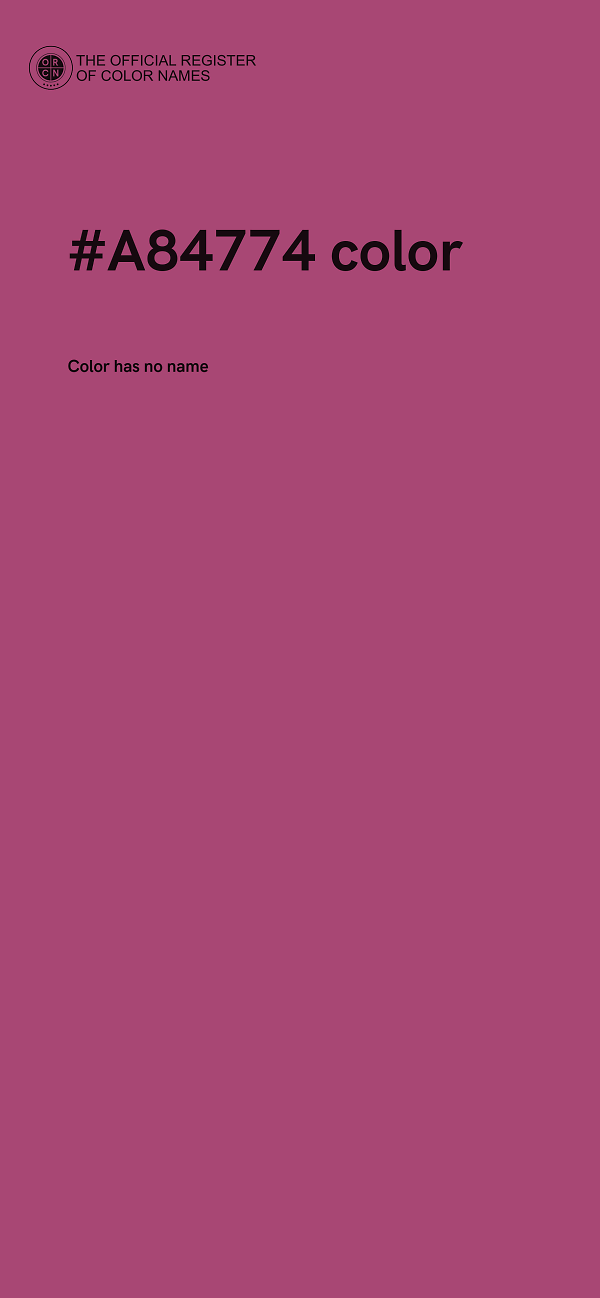 #A84774 color image
