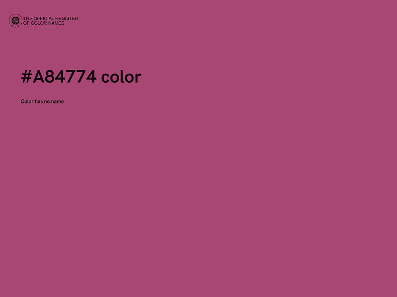 #A84774 color image
