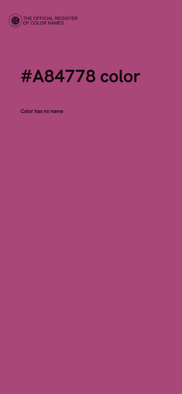 #A84778 color image