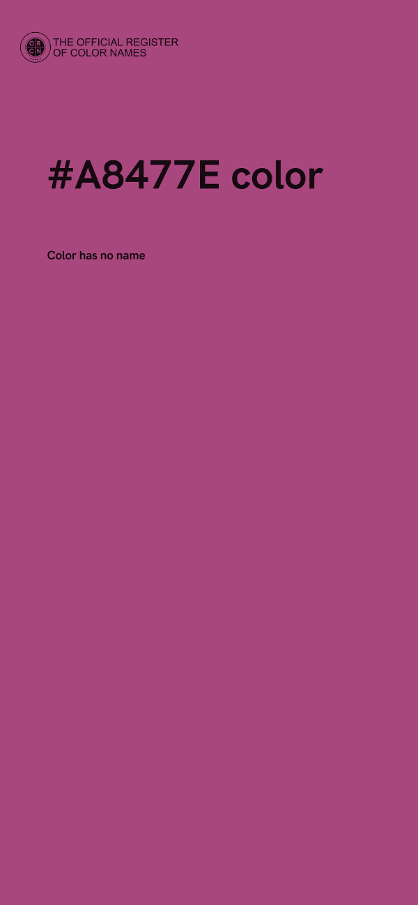 #A8477E color image