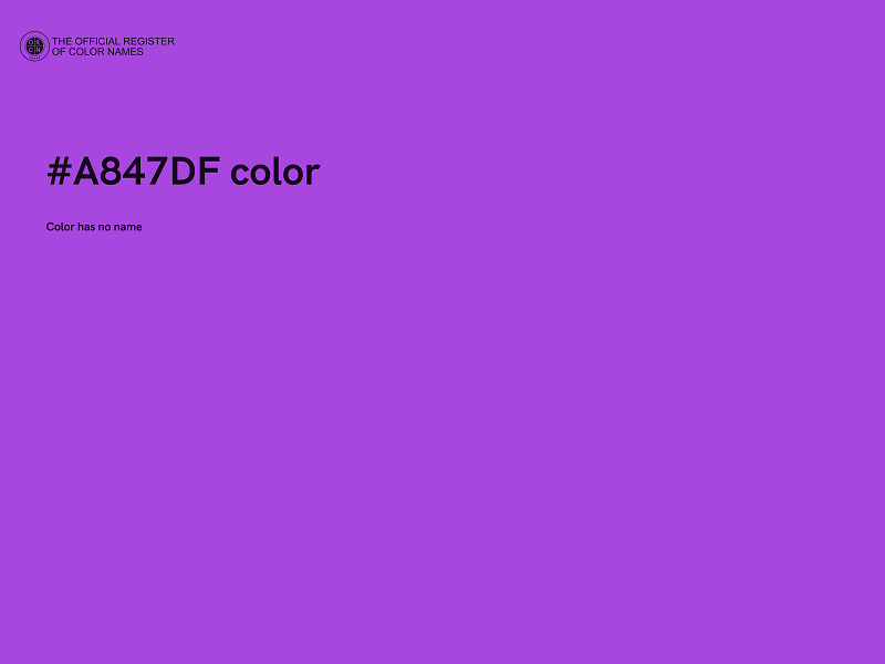 #A847DF color image