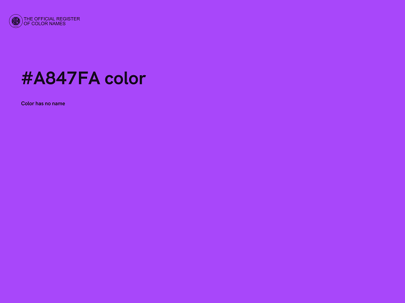 #A847FA color image