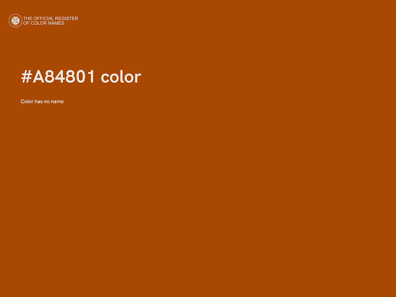 #A84801 color image