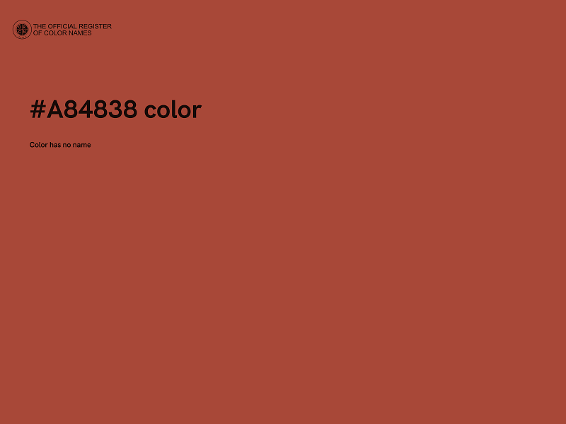 #A84838 color image