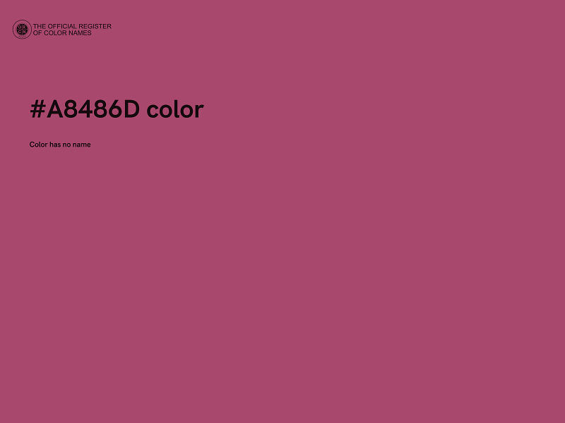 #A8486D color image