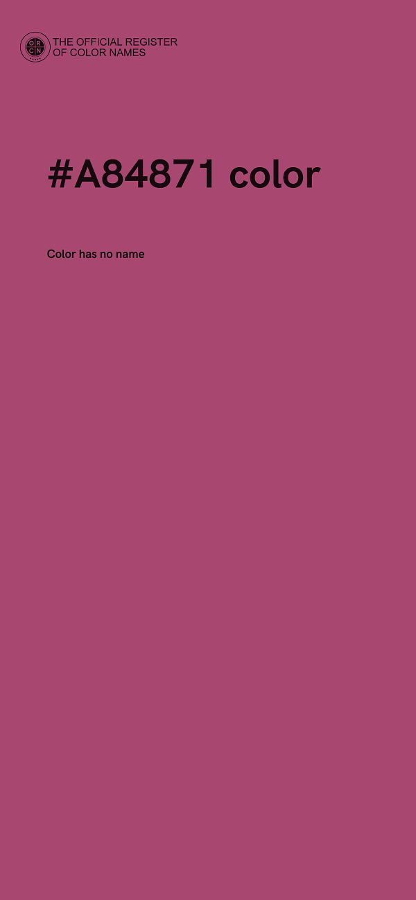 #A84871 color image