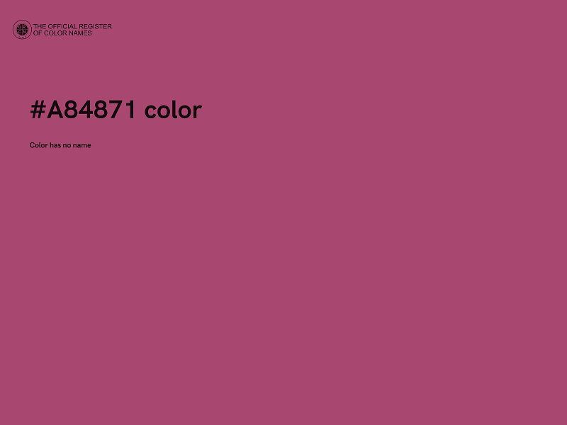 #A84871 color image