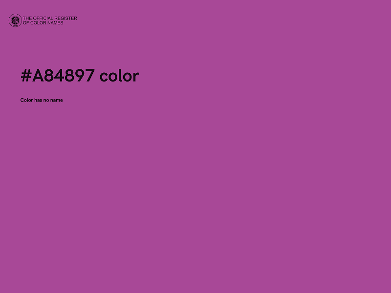 #A84897 color image