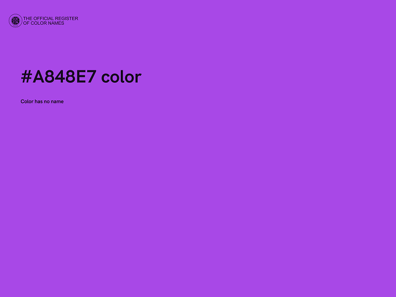 #A848E7 color image