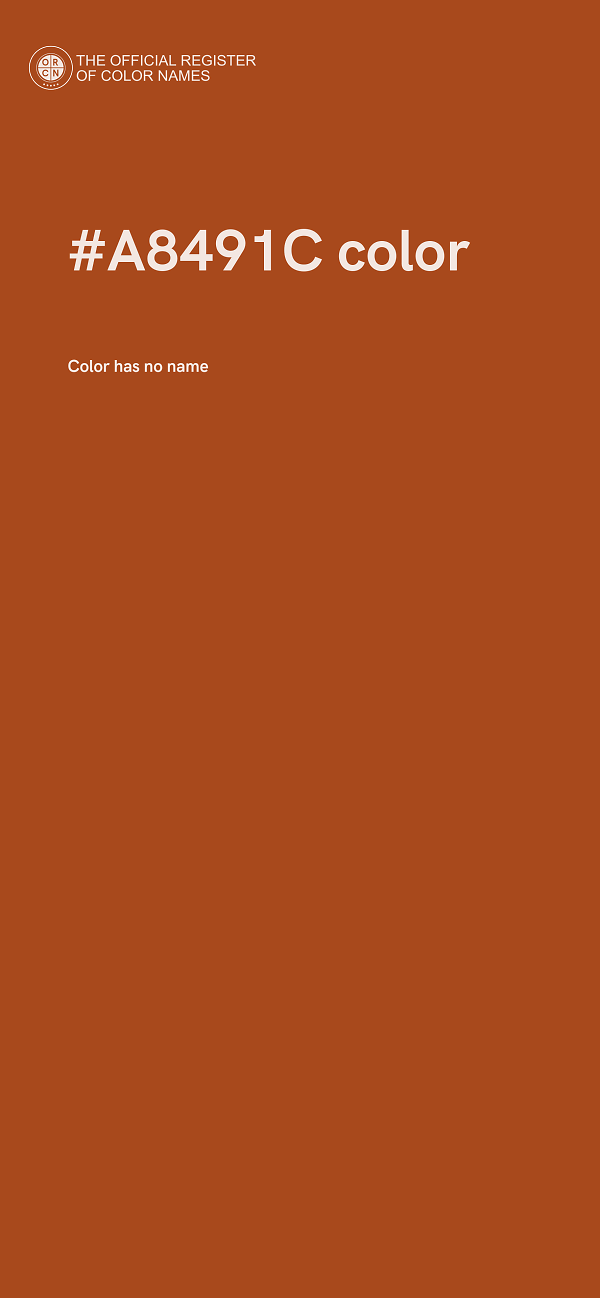 #A8491C color image