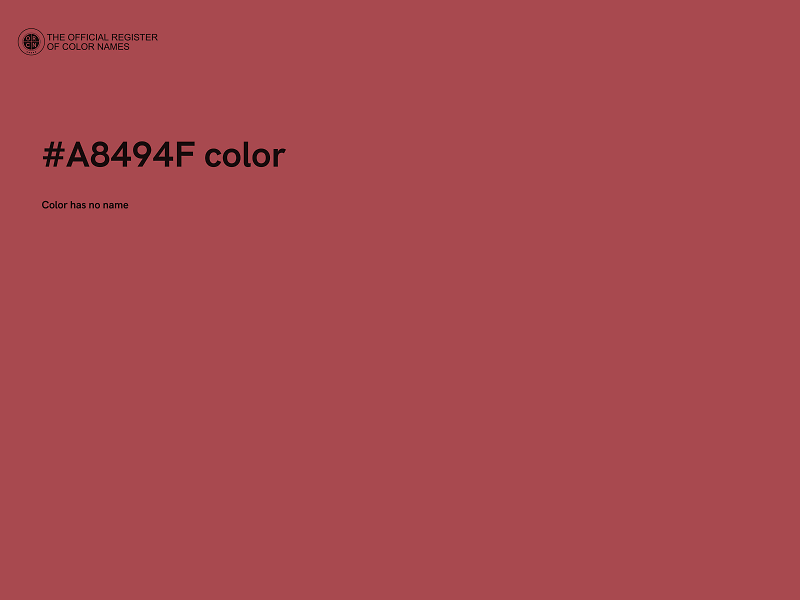 #A8494F color image