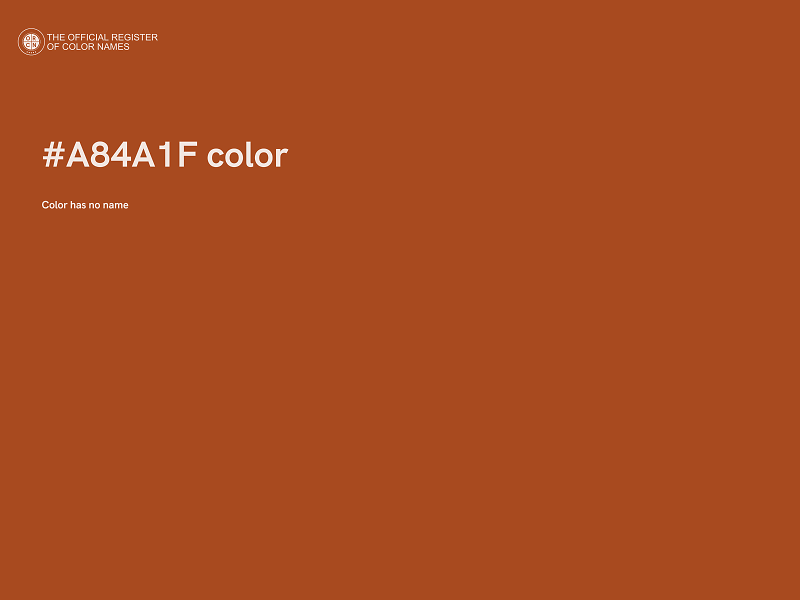 #A84A1F color image