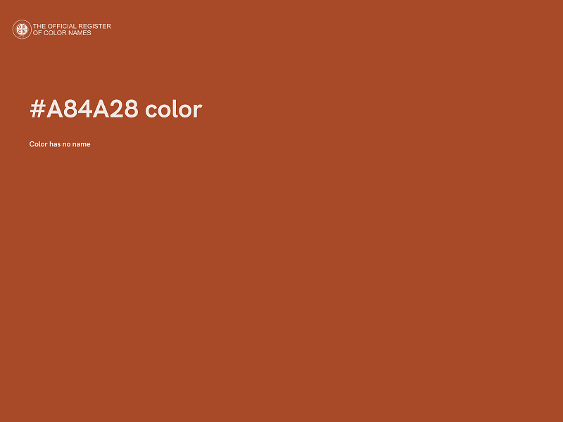 #A84A28 color image