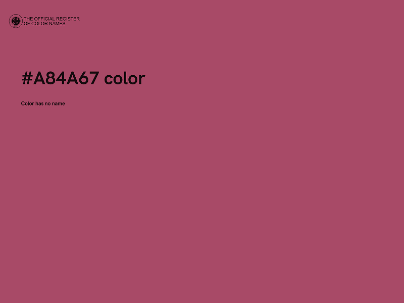 #A84A67 color image