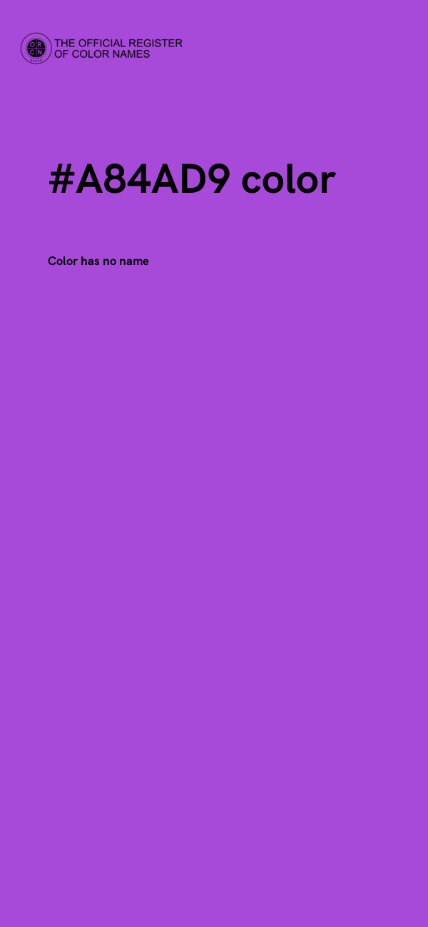 #A84AD9 color image
