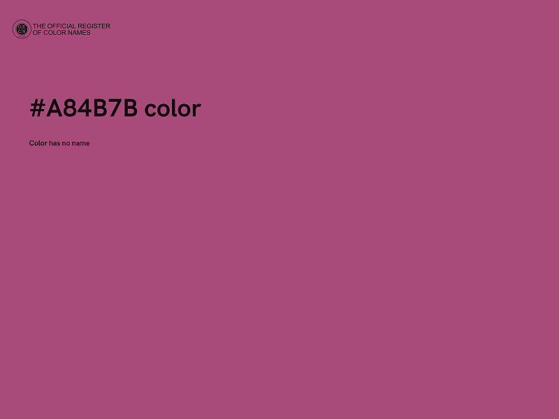 #A84B7B color image