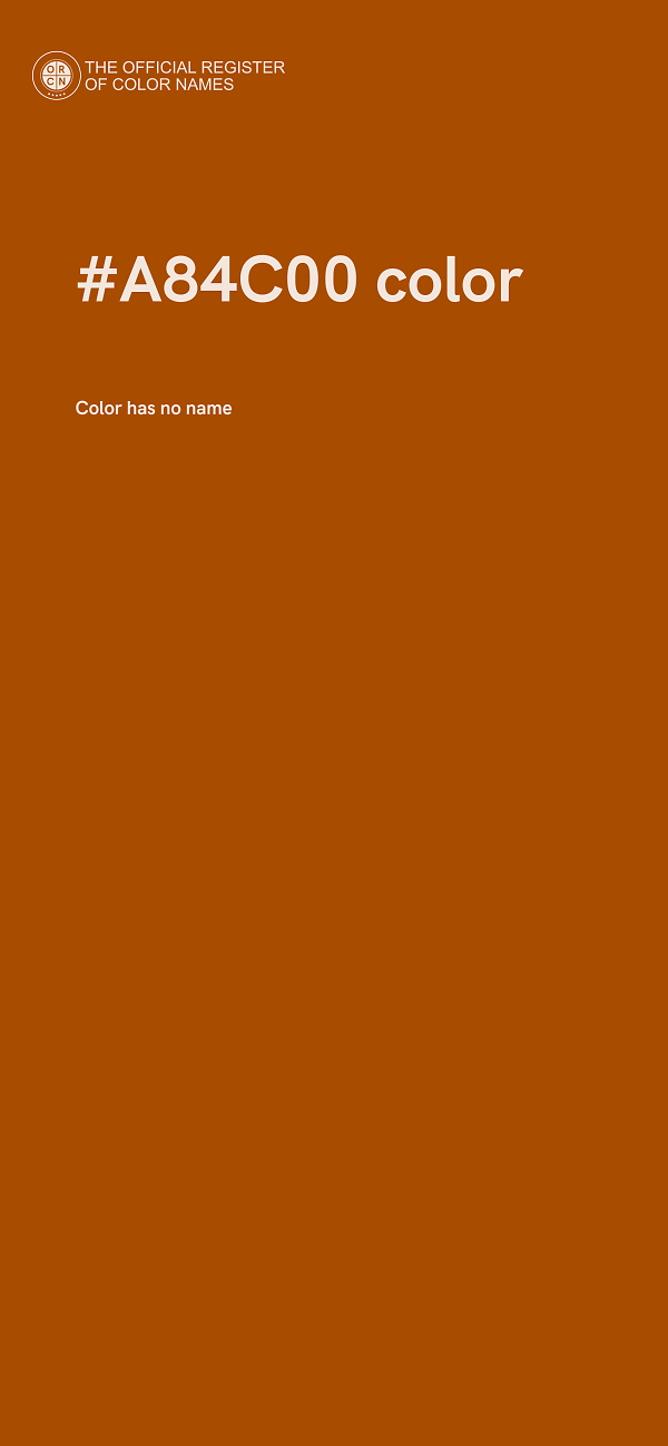 #A84C00 color image