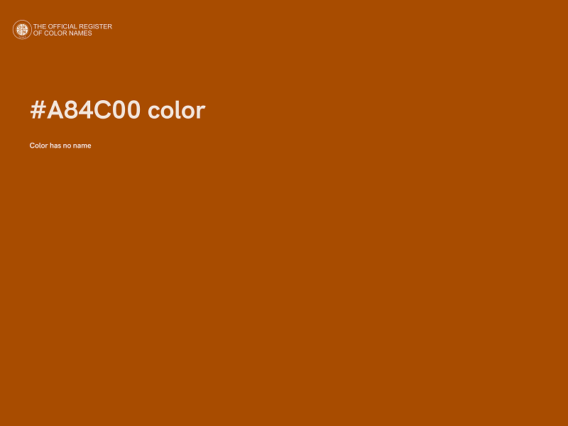 #A84C00 color image