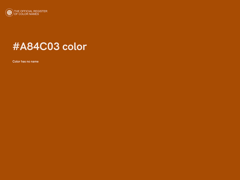 #A84C03 color image