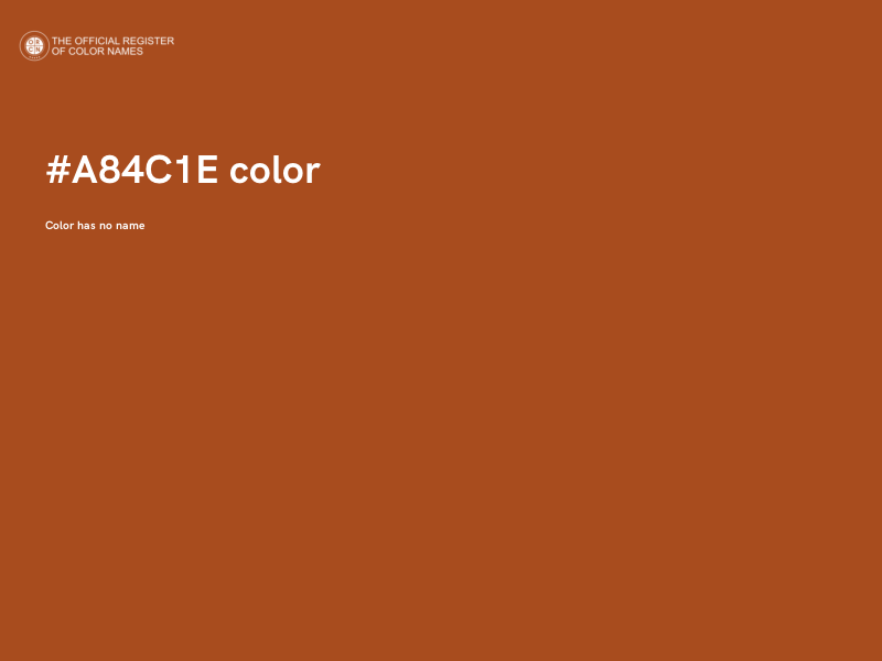 #A84C1E color image