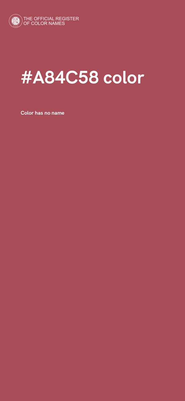 #A84C58 color image
