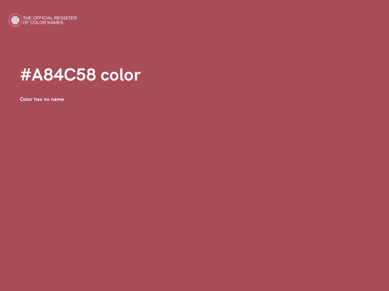 #A84C58 color image
