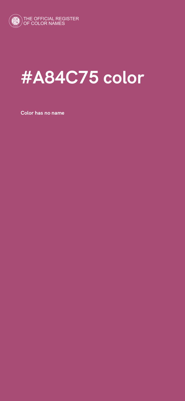#A84C75 color image