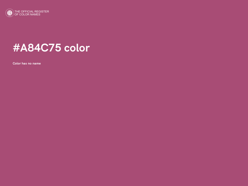 #A84C75 color image