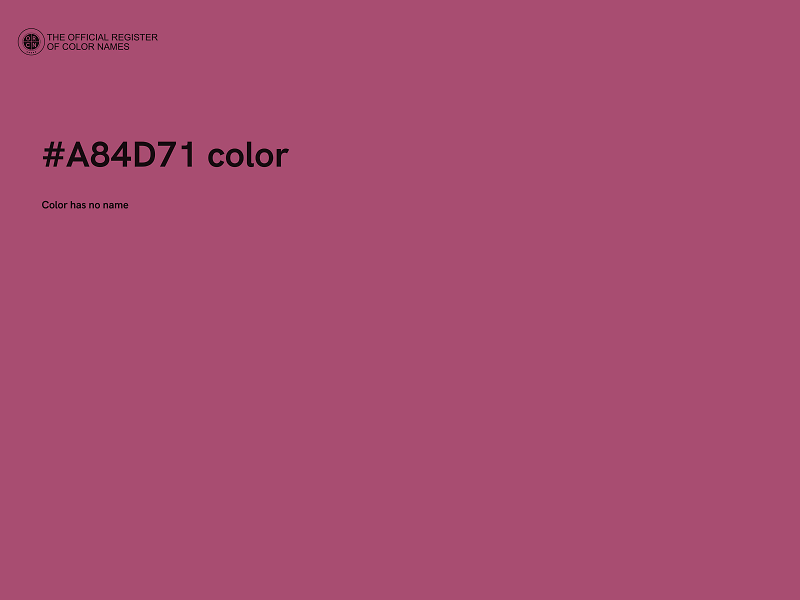 #A84D71 color image