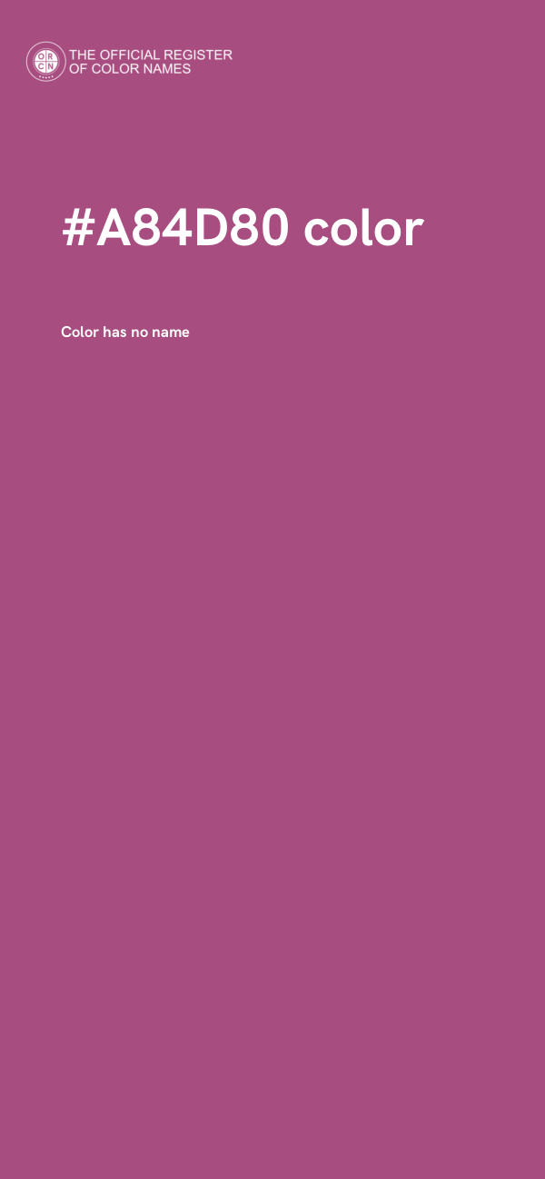 #A84D80 color image