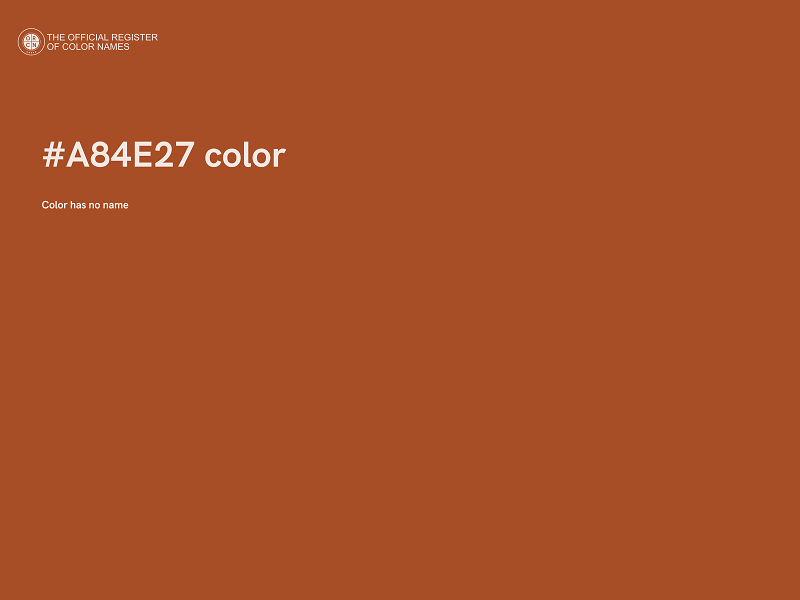 #A84E27 color image