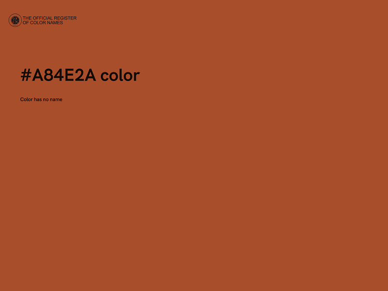 #A84E2A color image