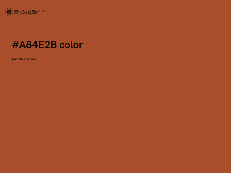 #A84E2B color image