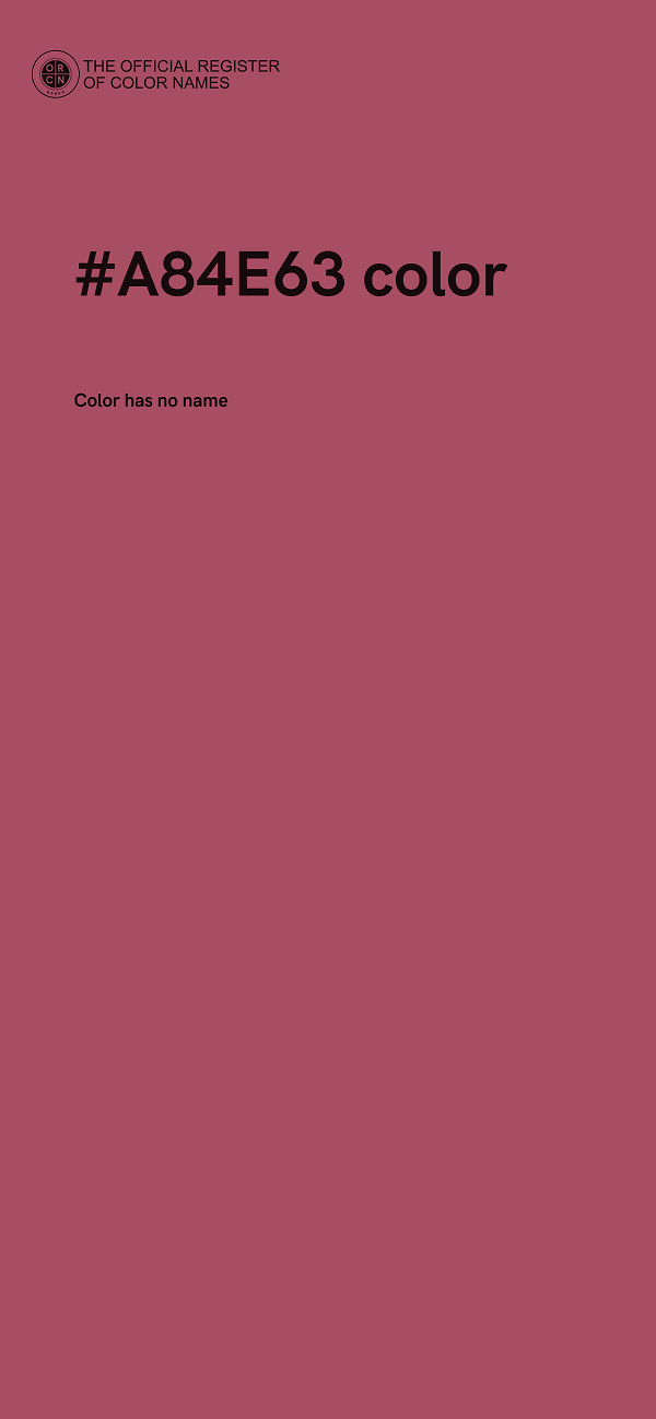 #A84E63 color image