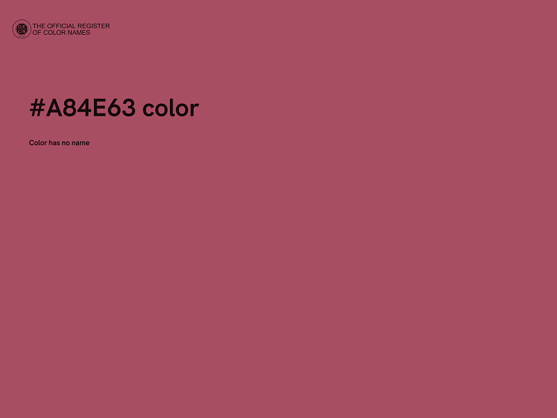 #A84E63 color image