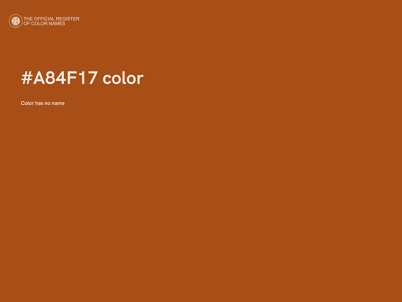 #A84F17 color image