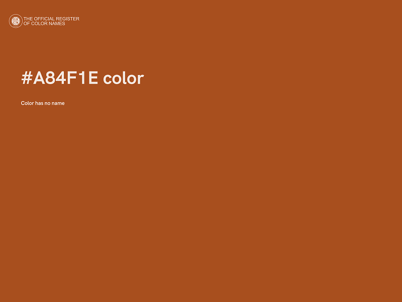 #A84F1E color image