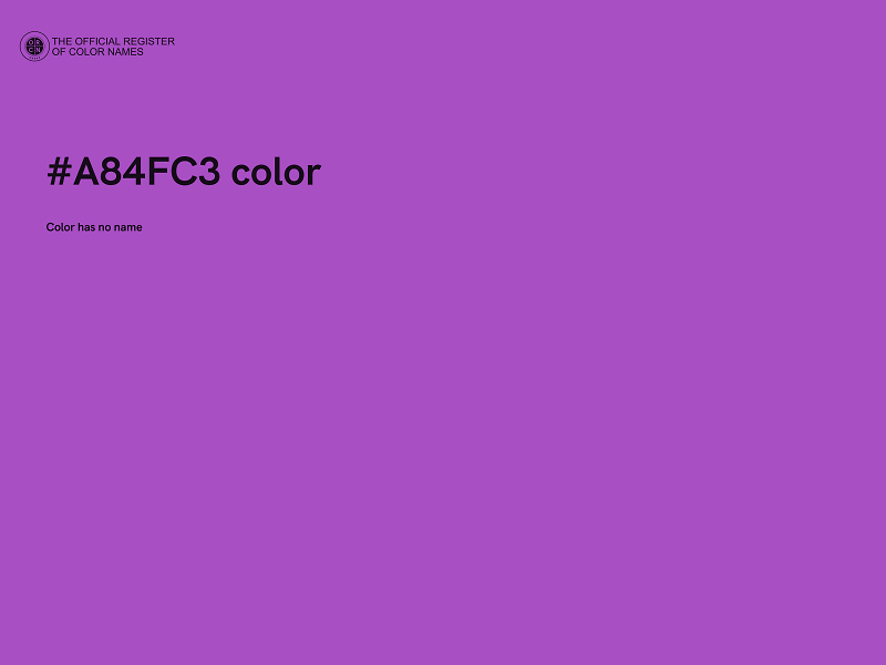 #A84FC3 color image