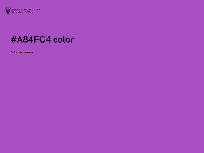 #A84FC4 color image