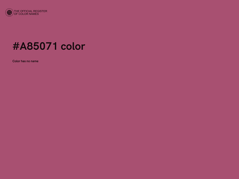 #A85071 color image