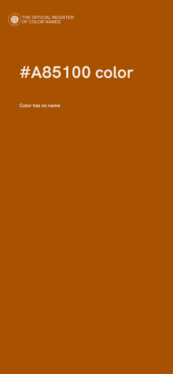 #A85100 color image