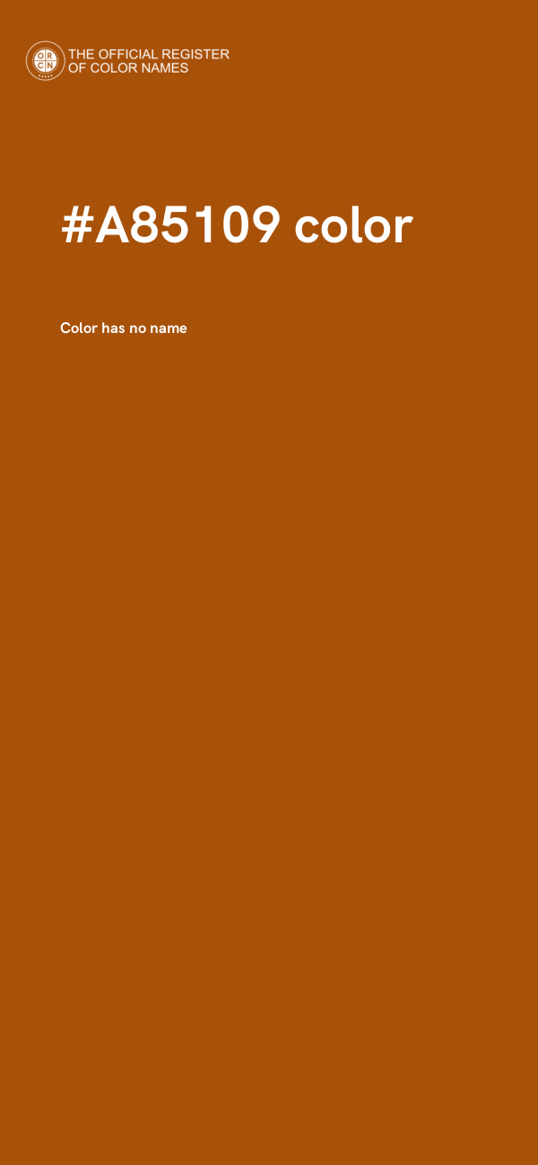 #A85109 color image