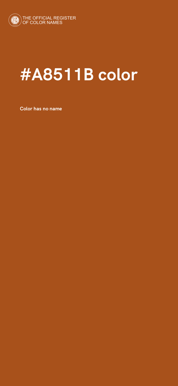 #A8511B color image