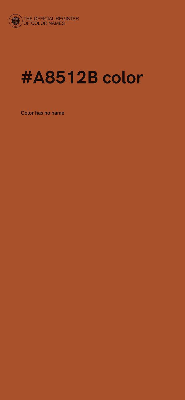 #A8512B color image