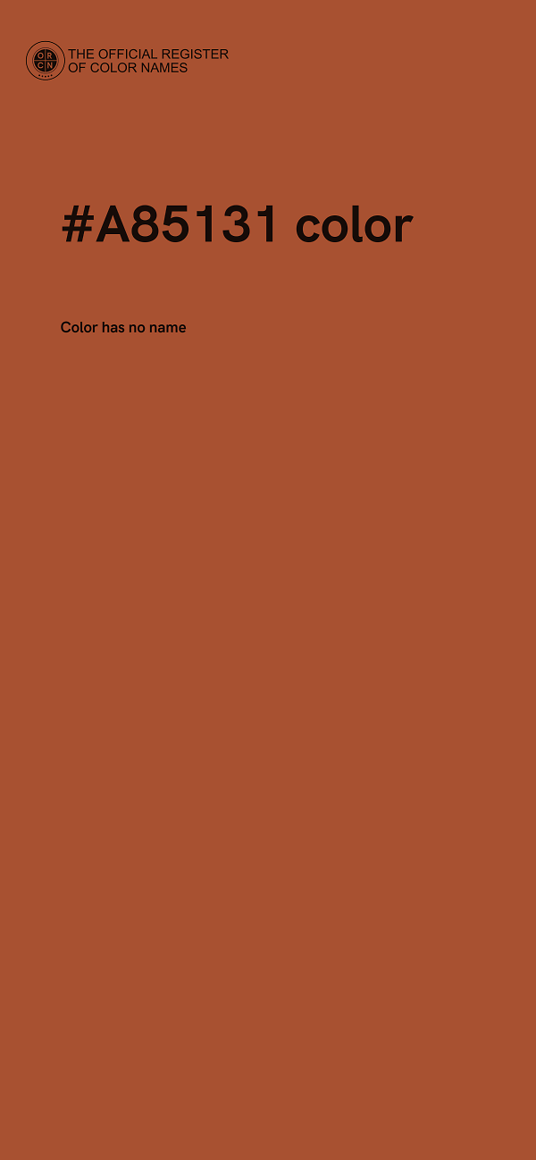 #A85131 color image